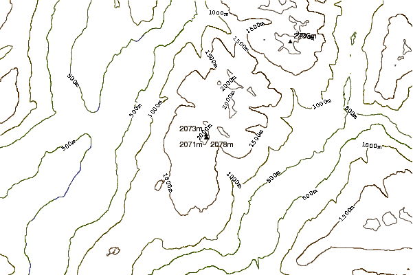 Mountain peaks around Queest Mountain