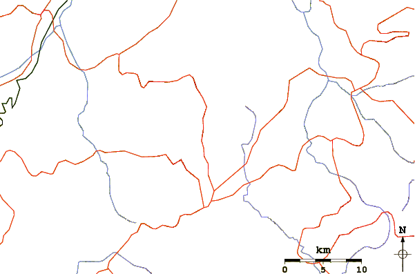 Roads and rivers around Quezaltepeque