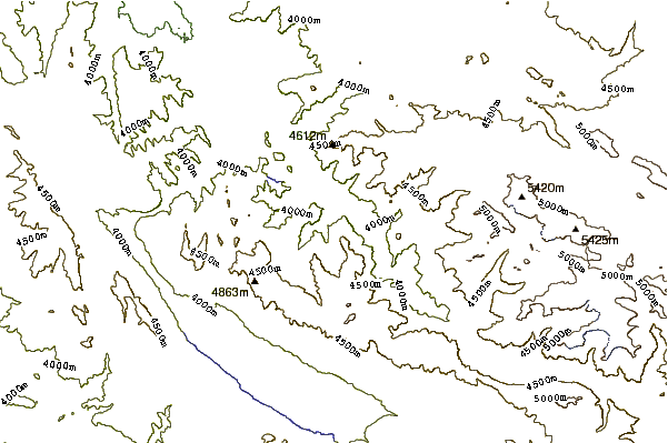 Mountain peaks around Quimsachata