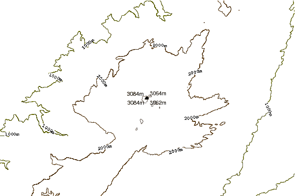 Mountain peaks around Qurnat as Sawda'