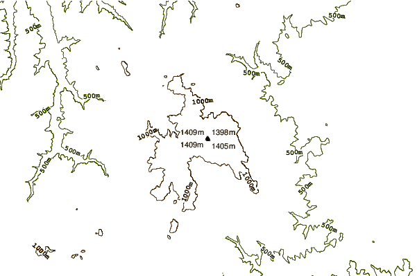 Mountain peaks around Radan (mountain)