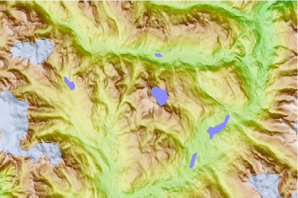 Surf breaks located close to Rainbow Mountain