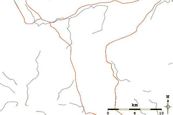 Roads and rivers around Raise (Lake District)