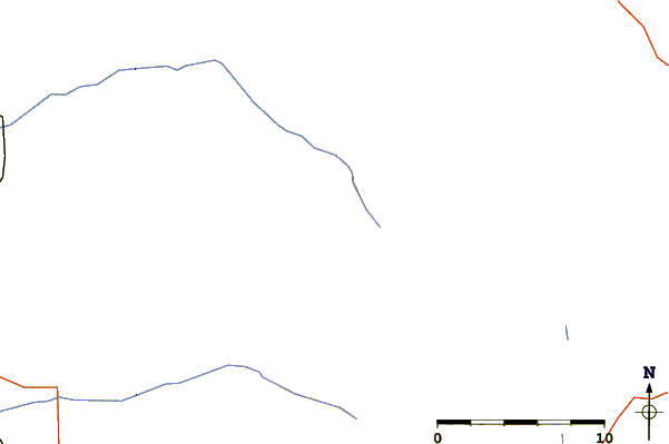 Roads and rivers around Rammell Mountain