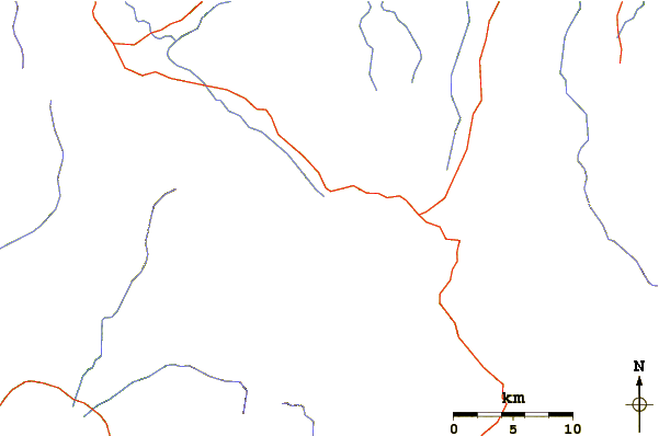 Roads and rivers around Ranau