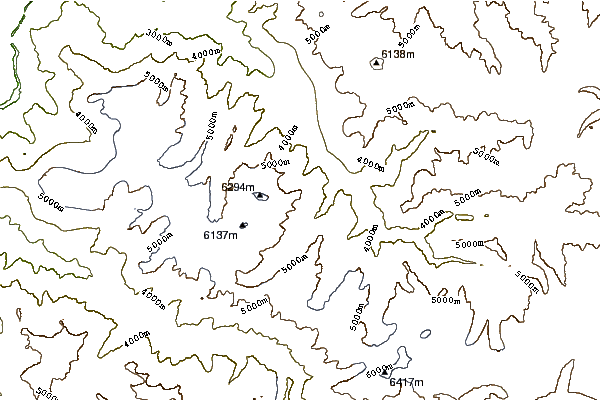 Mountain peaks around Rangrik Rang