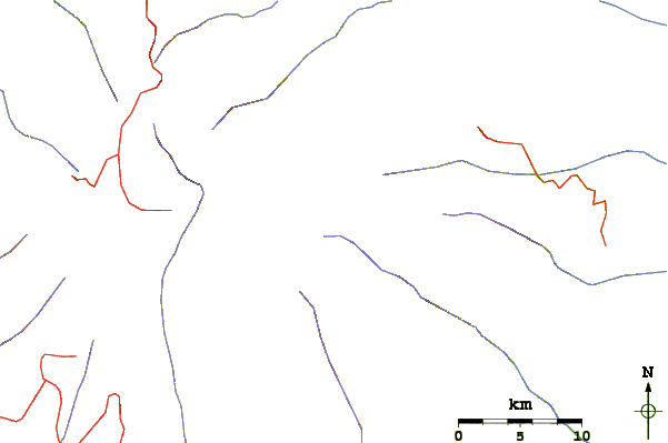 Roads and rivers around Ras Dashen