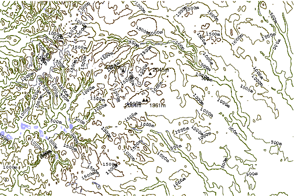 Mountain peaks around Rasletind