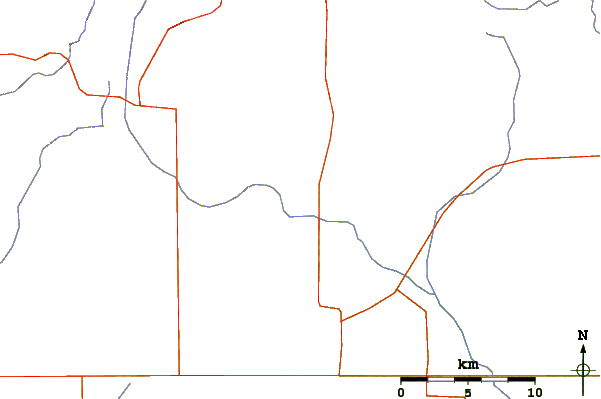 Roads and rivers around Raton-clayton