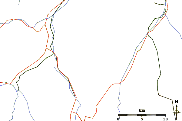 Roads and rivers around Rauflihorn