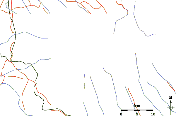 Roads and rivers around Raung