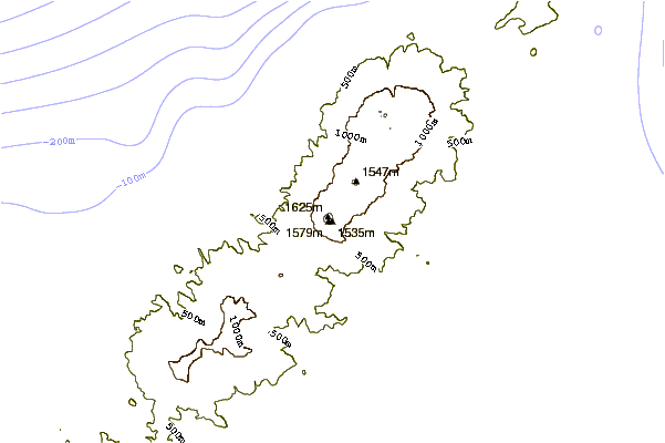 Mountain peaks around Rausu