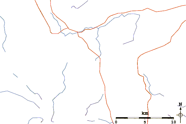 Roads and rivers around Raven Crag