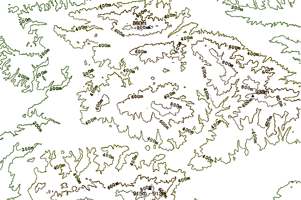 Mountain peaks around Ravna Gora (mountain)