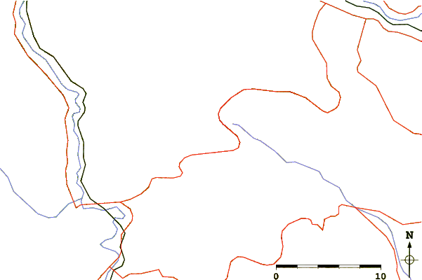 Roads and rivers around Ravna planina