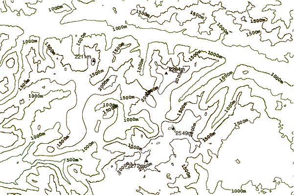 Mountain peaks around Razor (mountain)