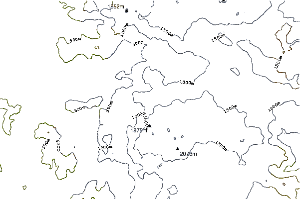 Mountain peaks around Reclus (volcano)