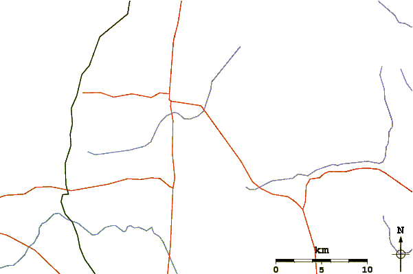 Roads and rivers around Red Butte