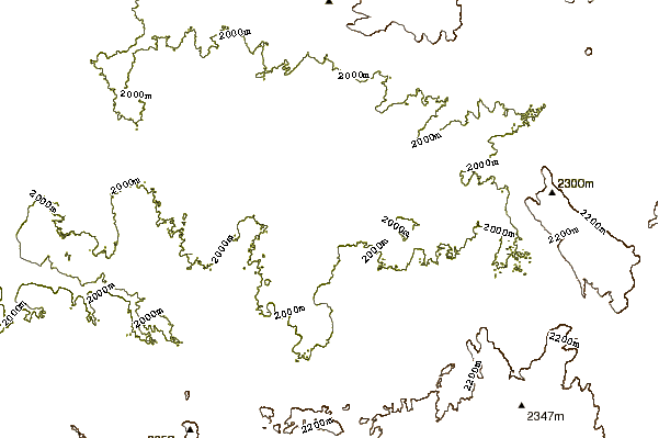 Mountain peaks around Red Hill volcanic field