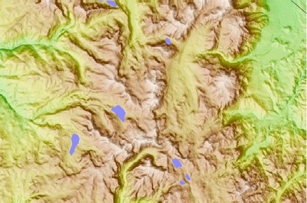 Surf breaks located close to Red Lake Peak