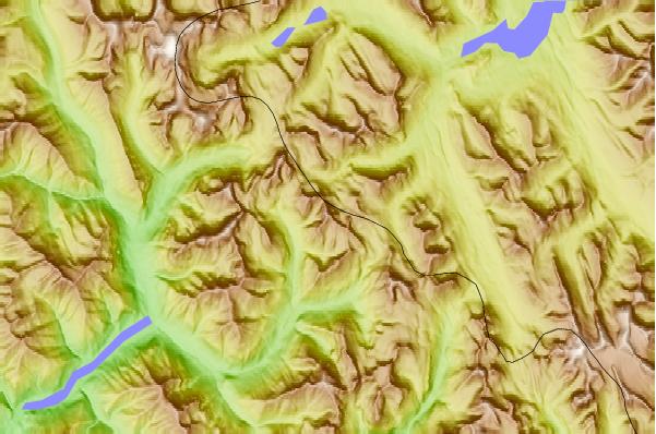 Surf breaks located close to Red Man Mountain