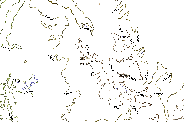 Mountain peaks around Red Peak