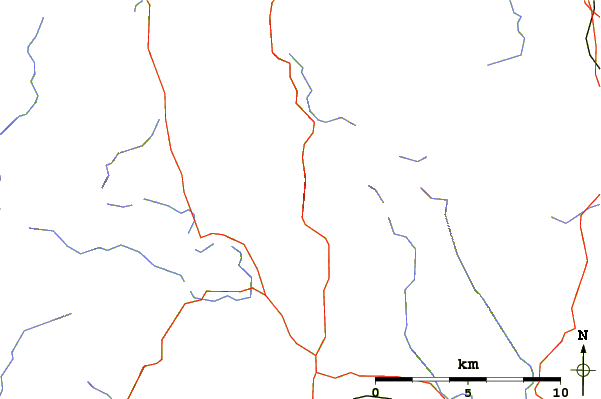 Roads and rivers around Red Screes