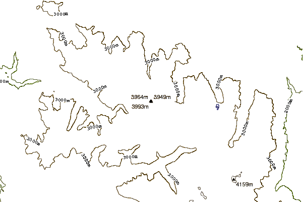 Mountain peaks around Red Slate Mountain