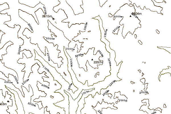 Mountain peaks around Reed Peak