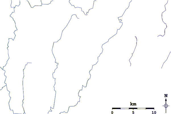 Roads and rivers around Reeds Peak