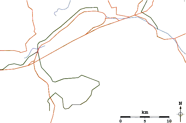 Roads and rivers around Reeti