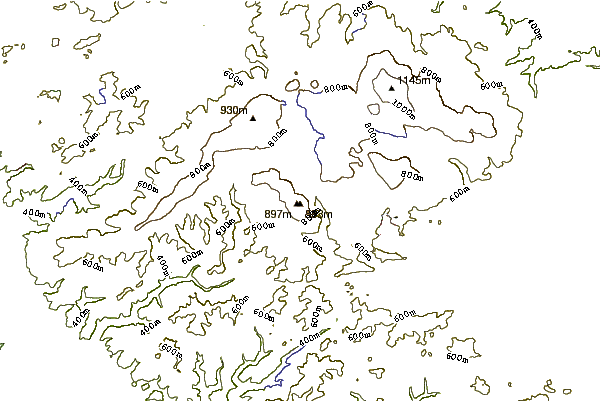 Mountain peaks around Rehberg (Harz)