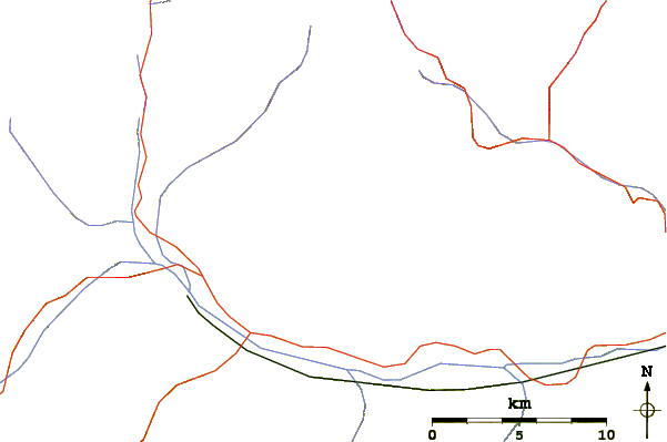 Roads and rivers around Remsspitze