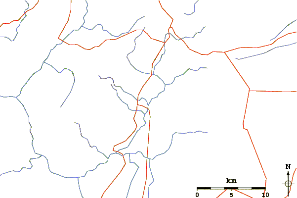 Roads and rivers around Reporoa caldera