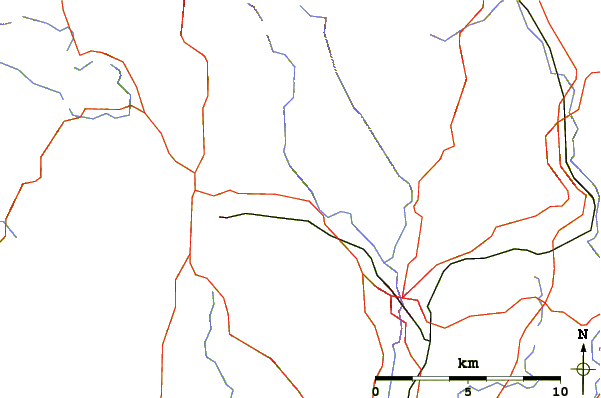 Roads and rivers around Reston Scar