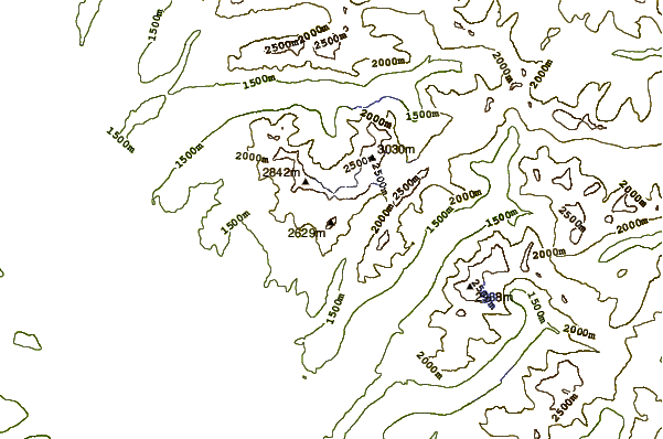 Mountain peaks around Reuter Peak