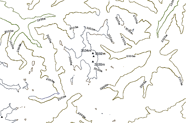 Mountain peaks around Rhonestock