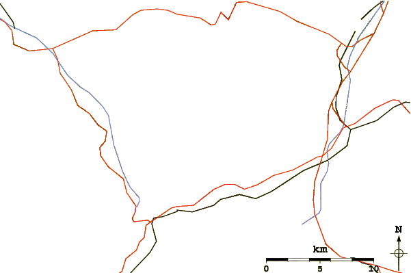 Roads and rivers around Rhonestock