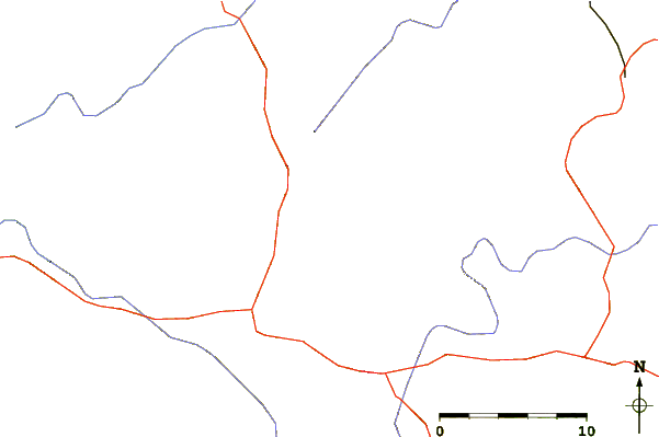 Roads and rivers around Rich Mountain Bald (Watauga County, North Carolina)