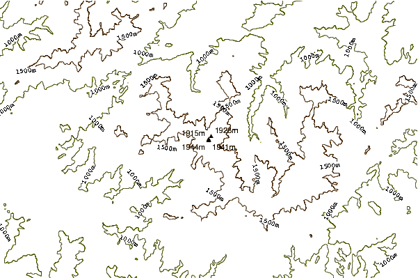 Mountain peaks around Richland Balsam