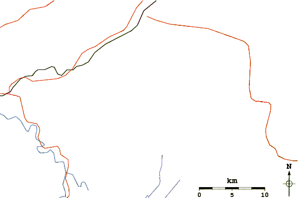 Roads and rivers around Richland Balsam