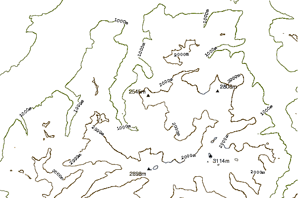 Mountain peaks around Rigidalstock