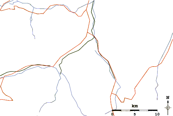 Roads and rivers around Rinderberg