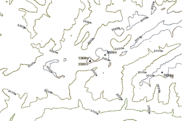 Mountain peaks around Rinderhorn