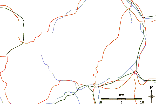 Roads and rivers around Ringelspitz