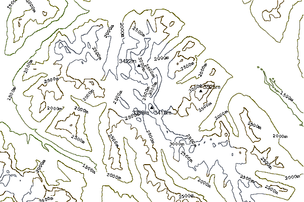 Mountain peaks around Ringrose Peak