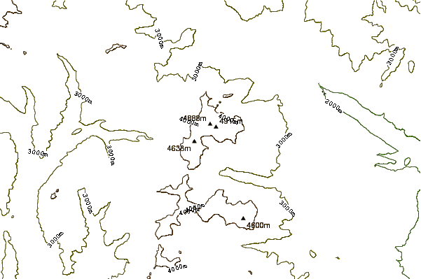 Mountain peaks around Risco Plateado