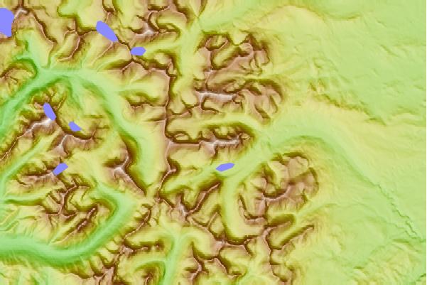 Surf breaks located close to Rising Wolf Mountain