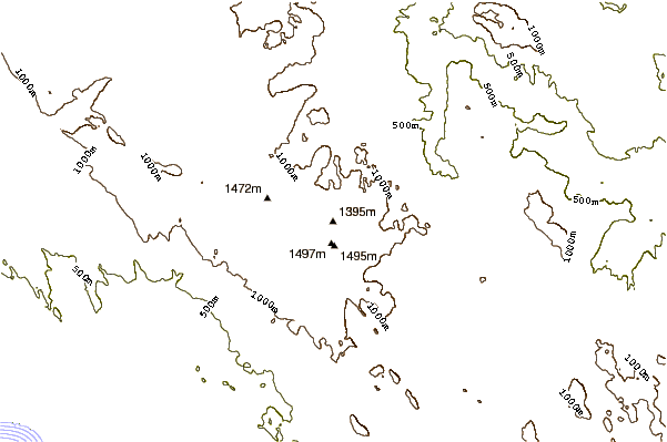 Mountain peaks around Risnjak