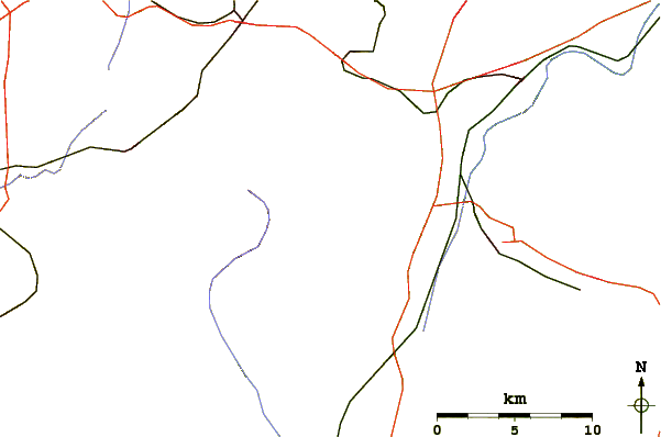 Roads and rivers around Ritchey Knob